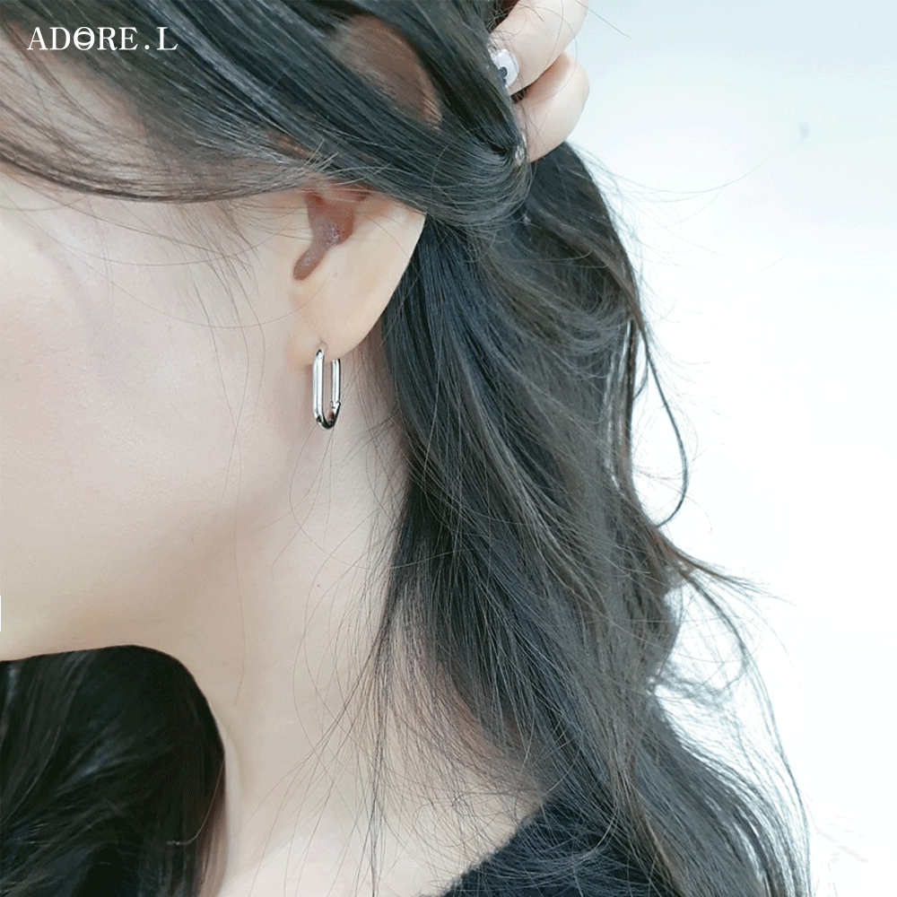 [무니켈침]미뇽에립스 링 귀걸이 (3color,2size)